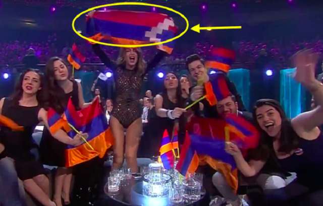 Eurovision: la chanteuse arménienne risque l’exclusion à cause du drapeau du Haut-Karabagh brandi - VIDEO